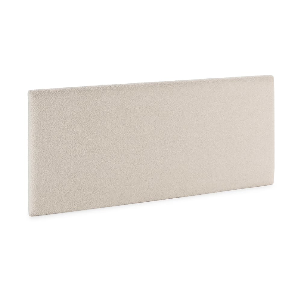 HOMN Kopfteil 140x60 cm Beigefarbenes Schaffellimitat style modern Beige Pes - Polyester