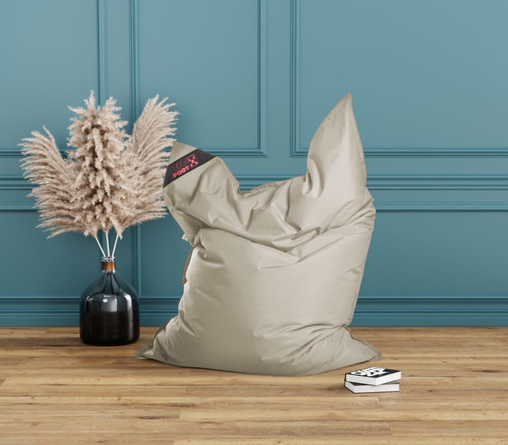 Coussin d'extérieur géant uni beige 170x130x20 cm