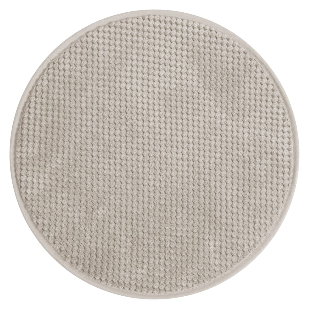 Galettes de chaise velours rondes beiges -lot de 4-⌀35 — vue 4
