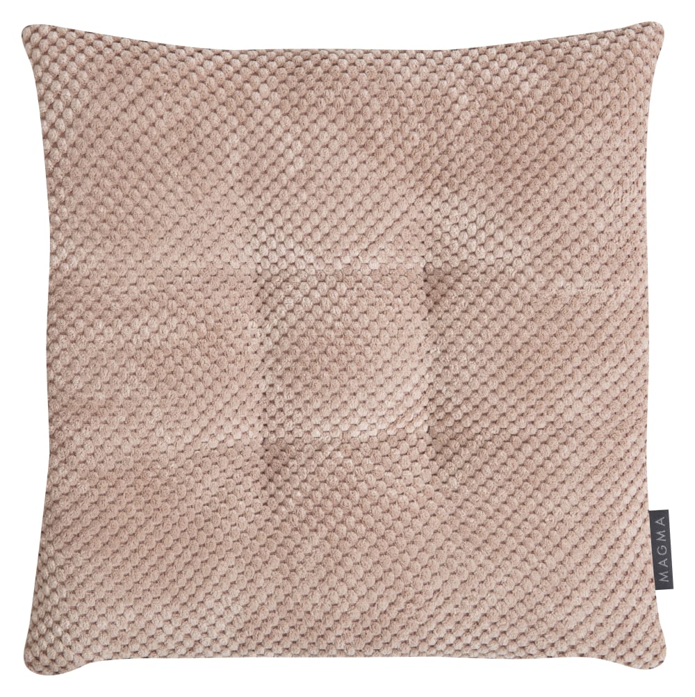 Galettes de chaise velours carrées vieux rose-lot de 4-35x35x5 — vue 4