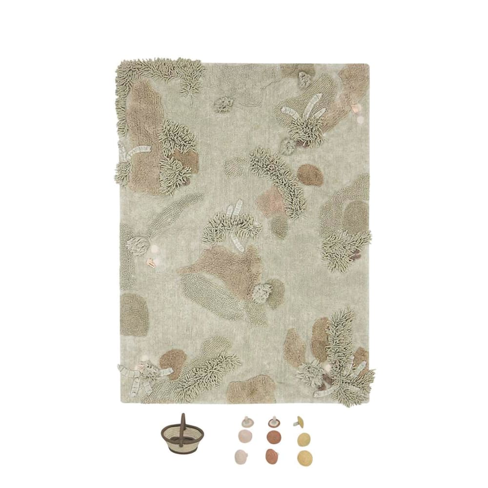 Tapis de jeu lavable forêt de champignons