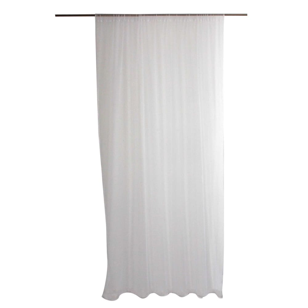Voilage passe tringle anti moustique polyester blanc 140x240 cm - Maisons du Monde