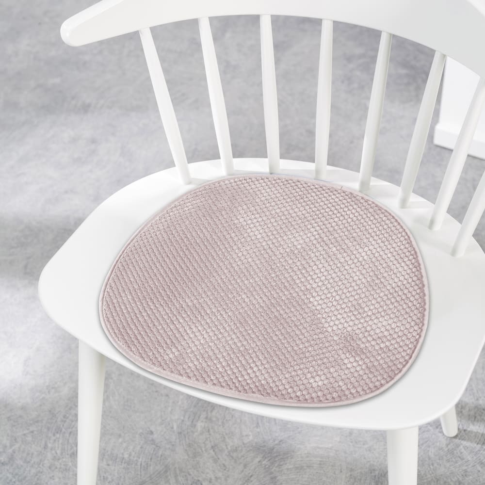 Galettes de chaise velours vieux rose-lot de 4-41x38x1,5 — vue 3