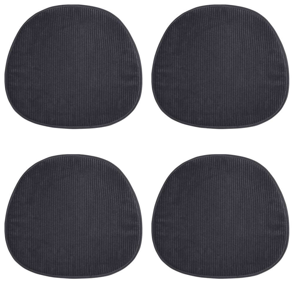 Galettes de chaise velours - anthracite