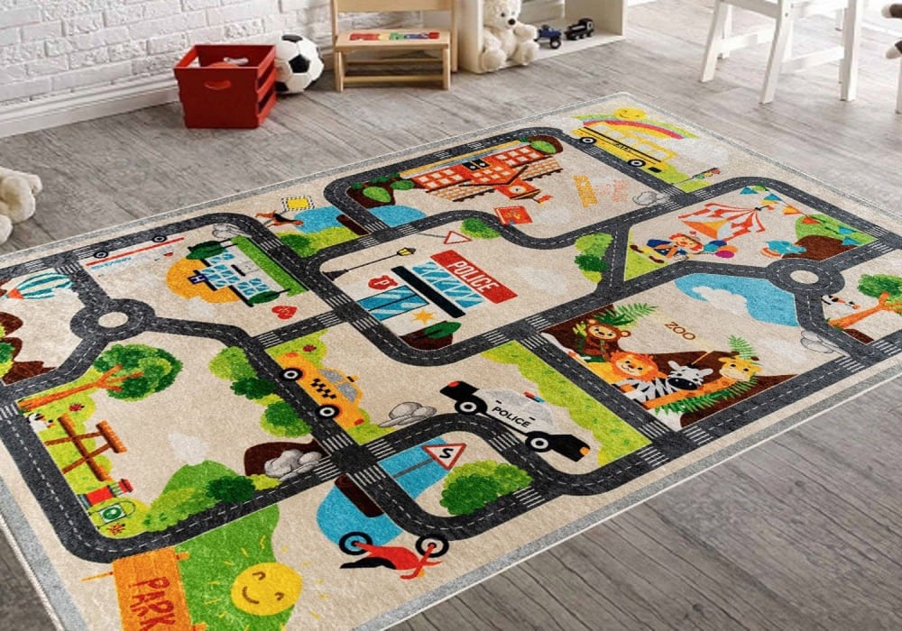 Tapis polyester beige 80 x 150 cm - Maisons du Monde