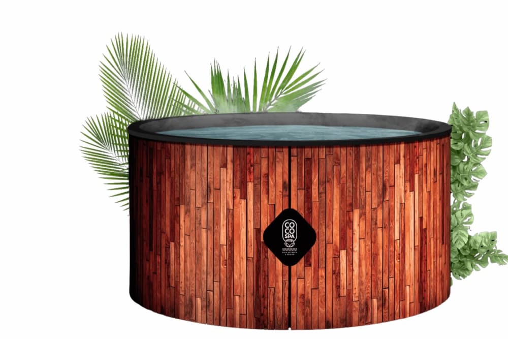 Spa gonflable chauffant & massant imitation bois 150cm