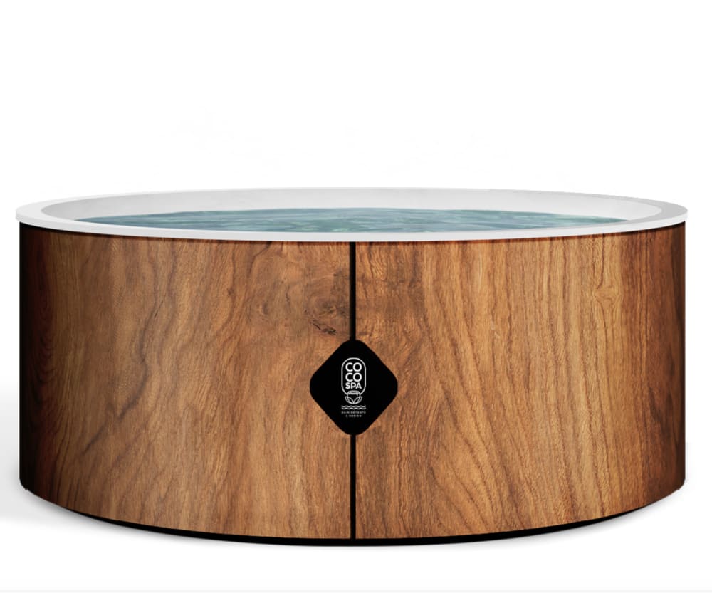 Coco Bain Piscine hors sol gonflable imitation bois 180cm style bord de mer Marron Pvc - Poly Chlorure De Vinyle