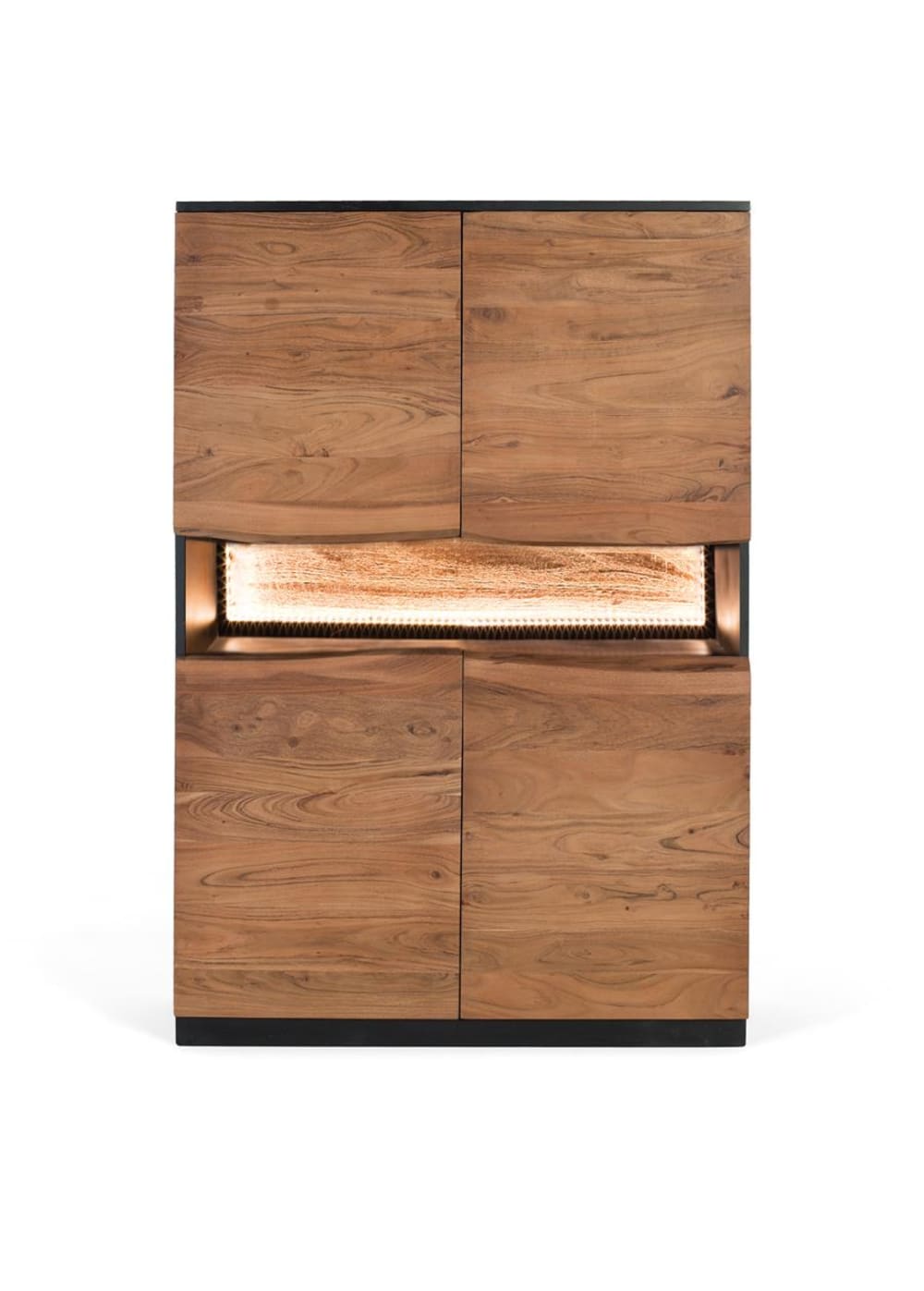 Buffet fabriqué à la main en bois naturel de 147 cm de haut