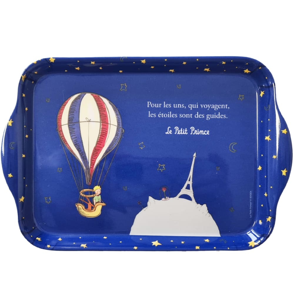 Petit plateau bleu le petit prince en mélamine 20.8 cm Petit plateau bleu le petit prince en mélamine 20.8 cm