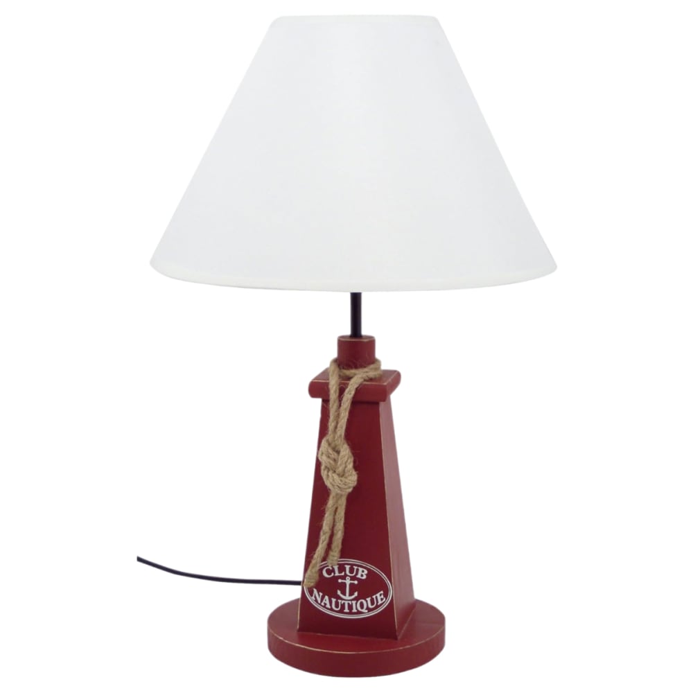 Signes Grimalt Lampe phare maritime style bord de mer Rouge Bois