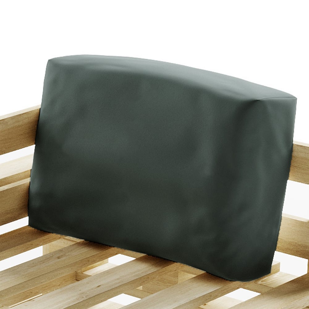 Coussin palette déhoussable imperméable angle 60 x 40 cm gris foncé