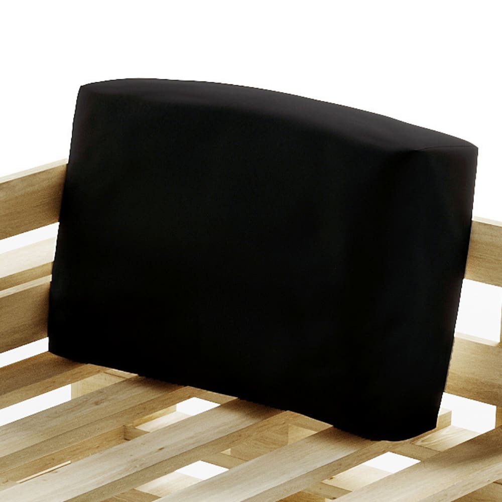Coussin palette déhoussable imperméable angle 60 x 40 cm noir
