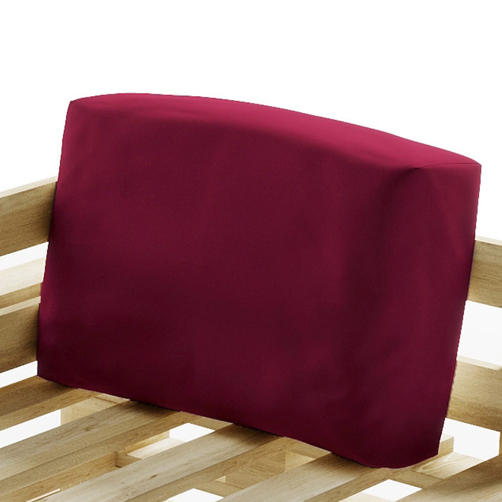 Coussin palette déhoussable imperméable angle 60 x 40 cm rouge