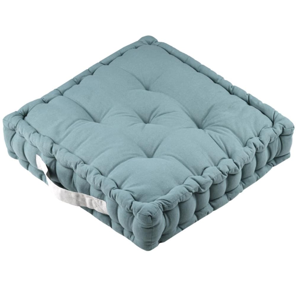 Stof Coussin de sol style campagne Bleu Coton