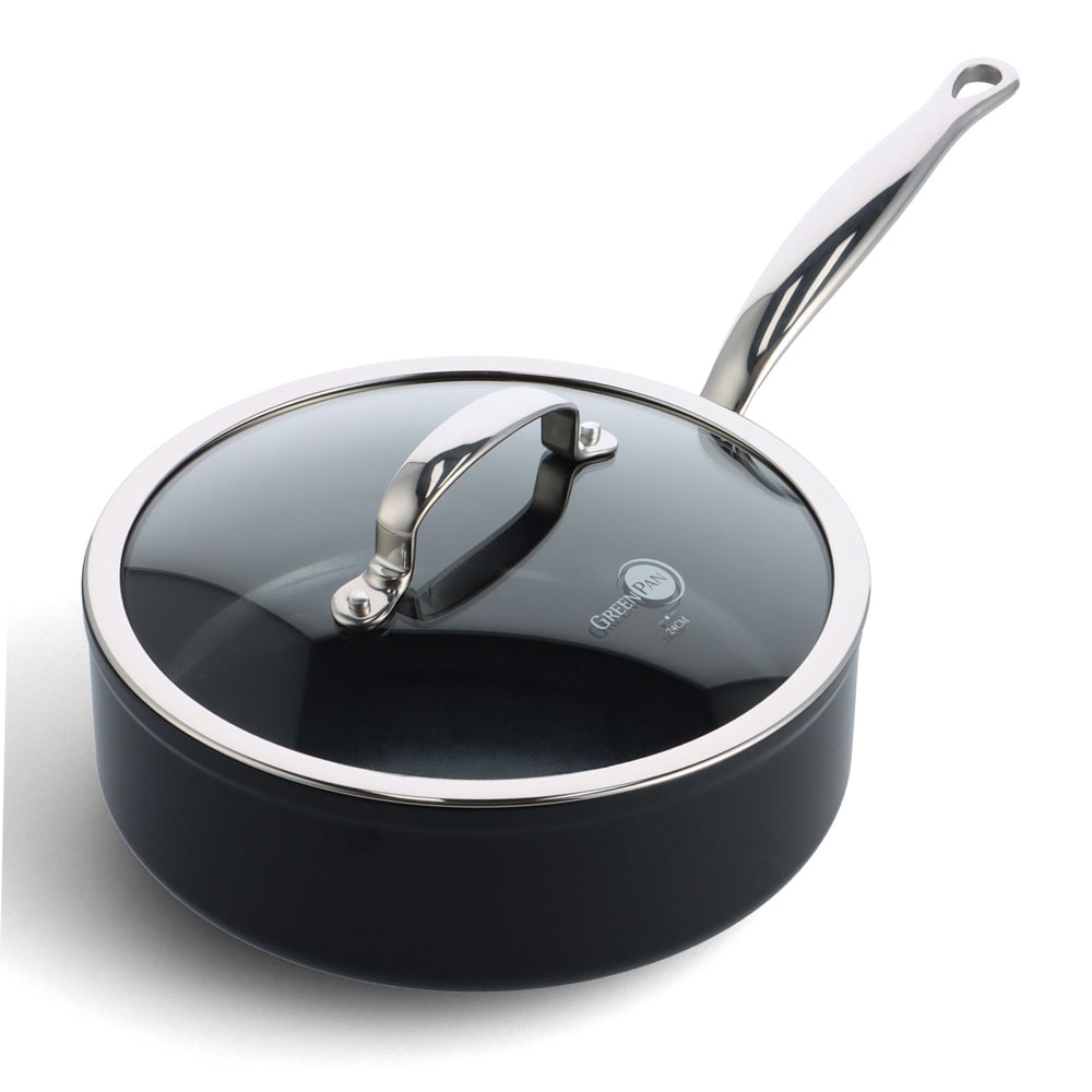 Sauteuse Barcelona pro 24 cm et son couvercle noir en céramique