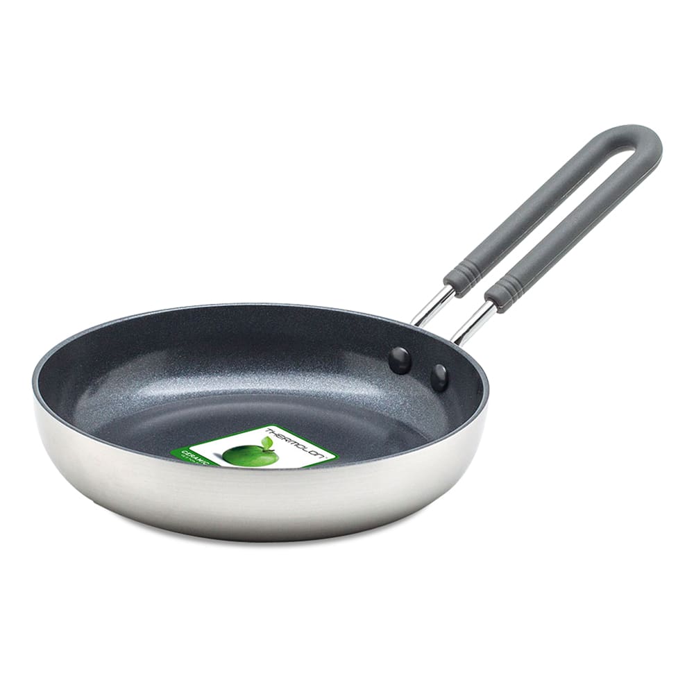 Mini poêle 14cm aluminium- argent / métallique en céramique Mini poêle 14cm aluminium- argent / métallique en céramique