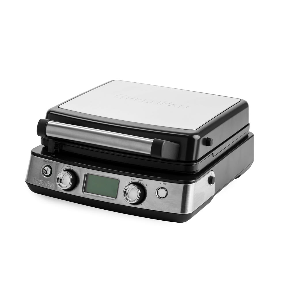 Gaufrier inox triply revêtement céramique -elite noir en métal