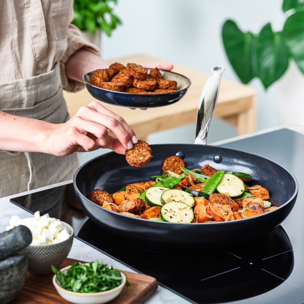 Poêle  32 cm noir en céramique