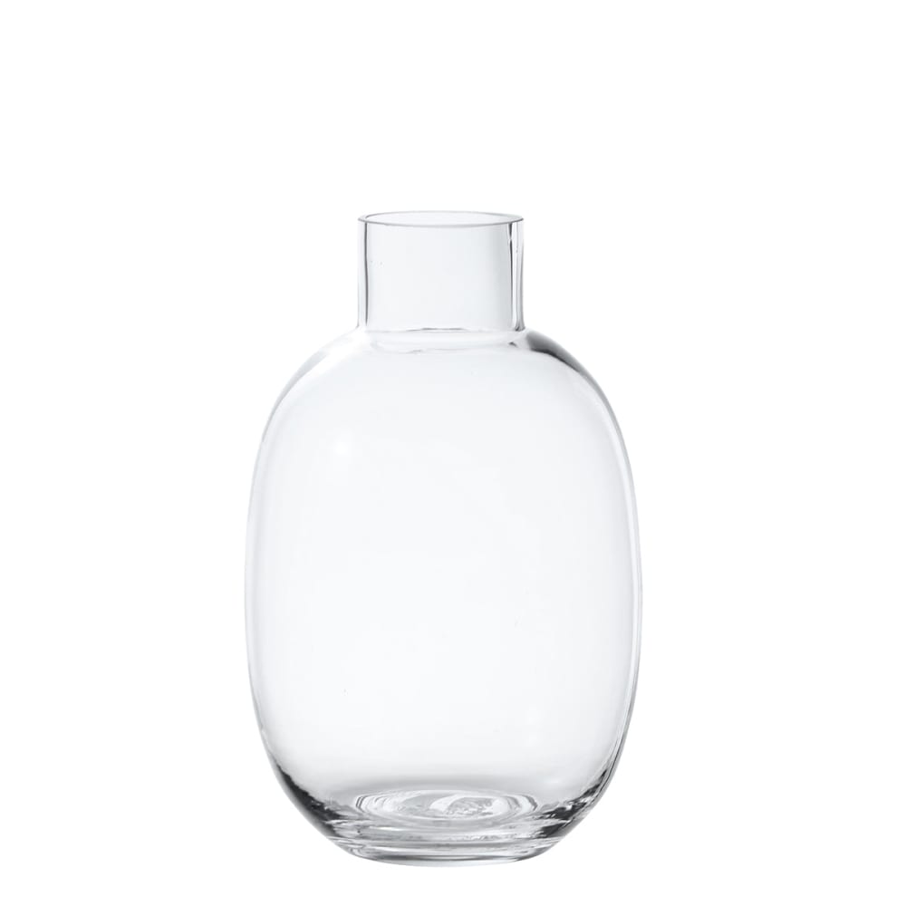 Sia Deco Dekorativer runder vase aus glas H28, Transparent style modern Transparent