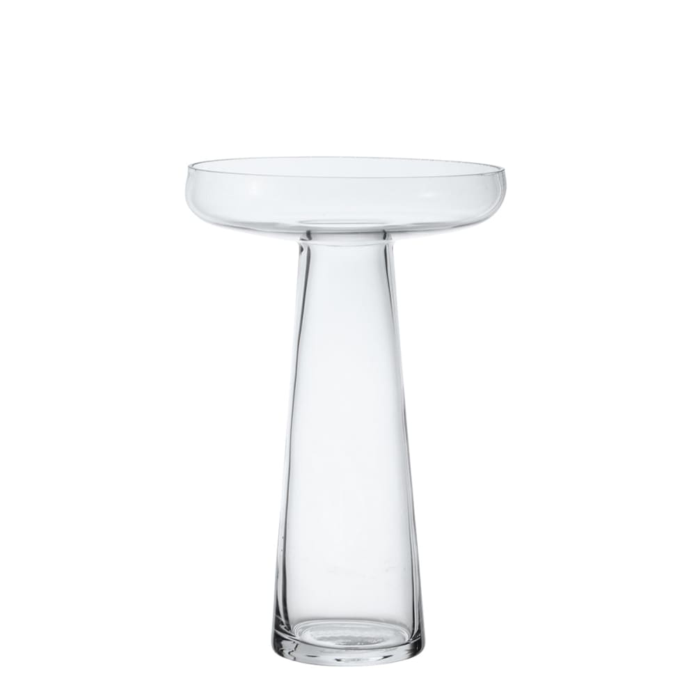 Vase décoratif en verre transparent H27