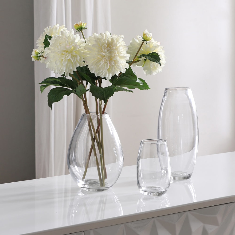 Vase décoratif en verre transparent h14 — vue 4