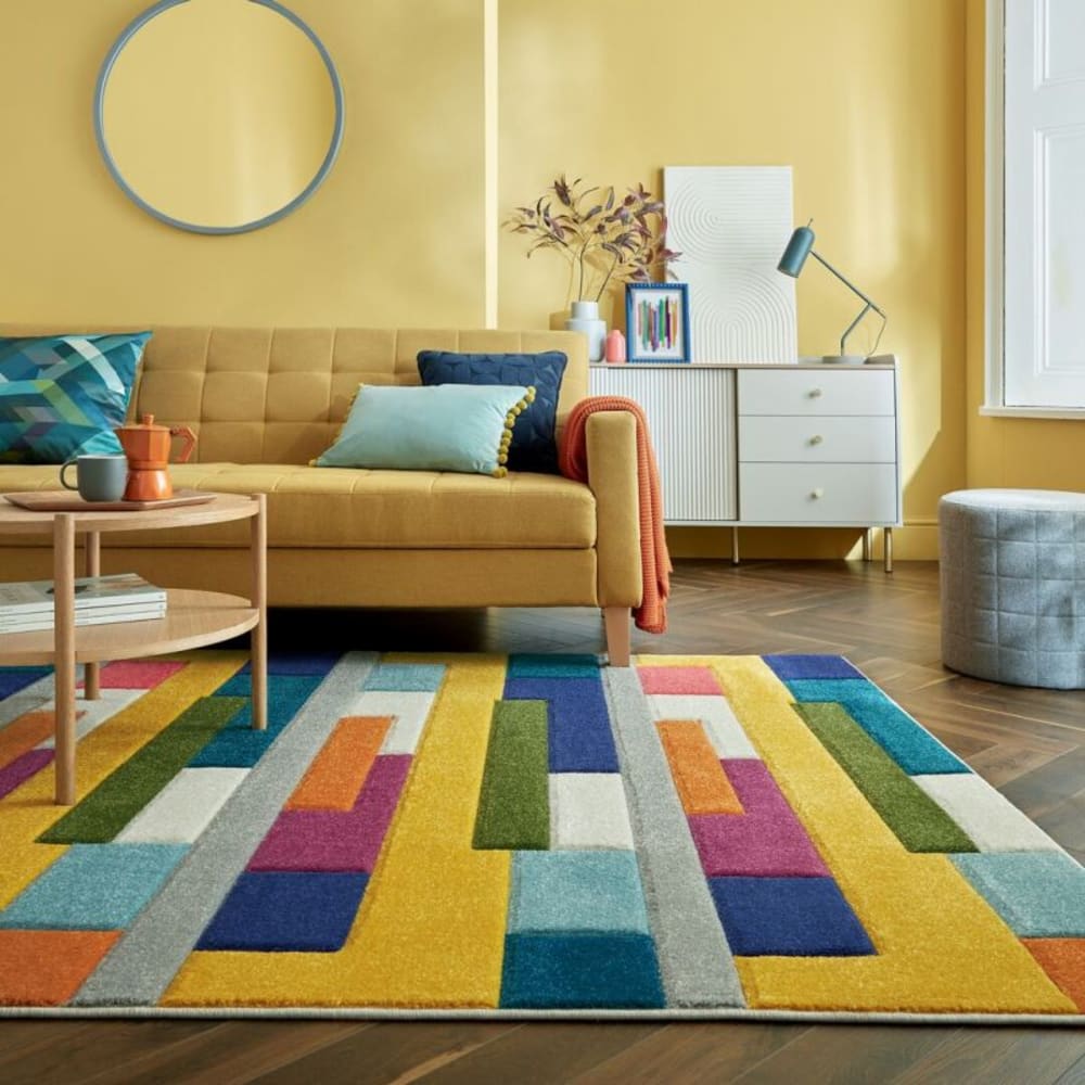Tapis de salon design multicolore - Maisons du Monde