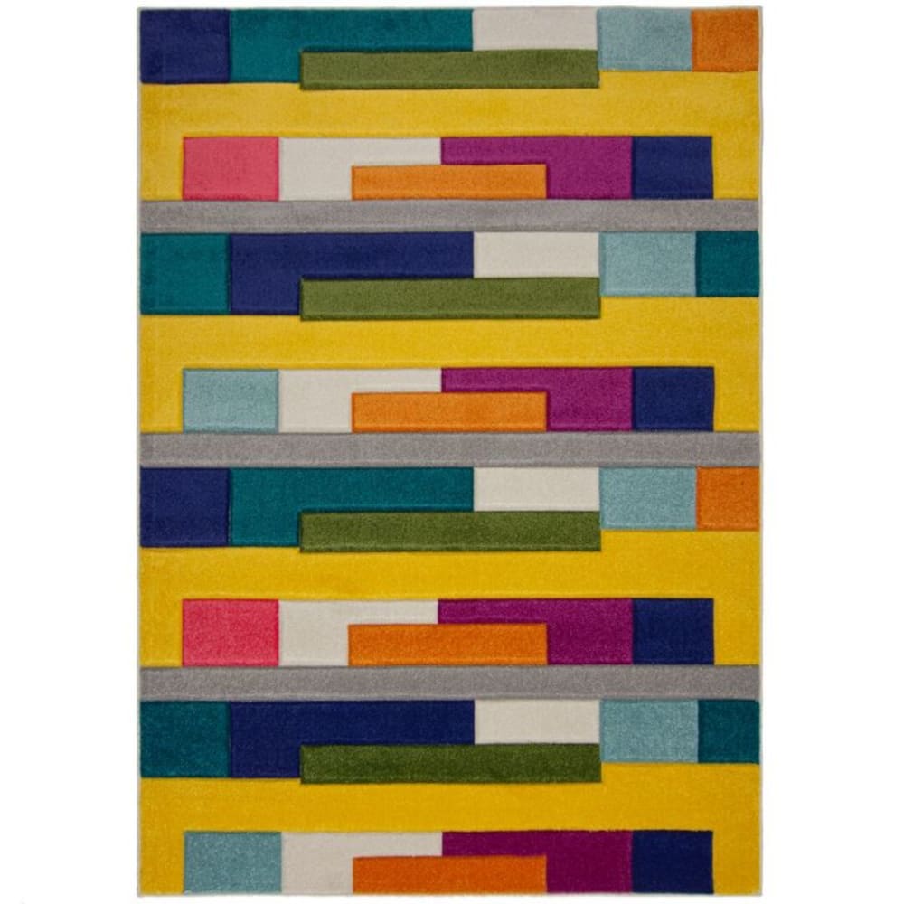 Flair Rugs Tapis de salon design multicolore - Pp - Polypropylène