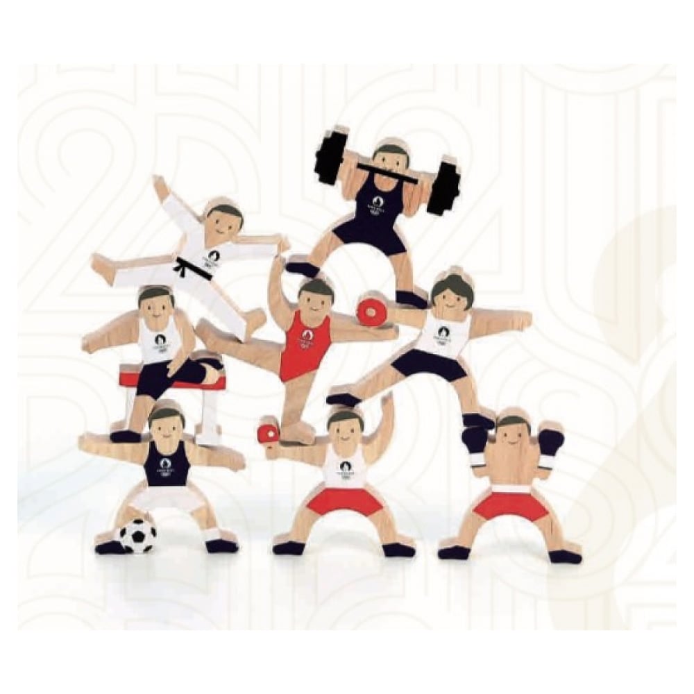 Vilac Jeu d'équilibre Athlètes Paris 2024 Rouge Bois - 0x0x0cm