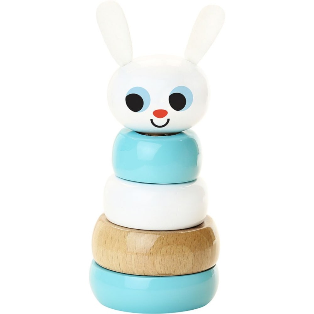 Vilac Empilable en bois lapin Bleu Bois - 7x17x7cm