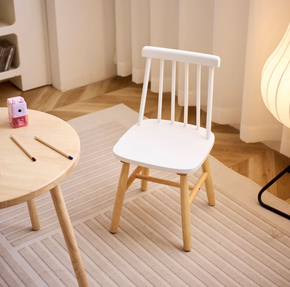 Nordlys Stühle (2er Set) für Kinder aus Massivholz Weiß Weiß Kinder