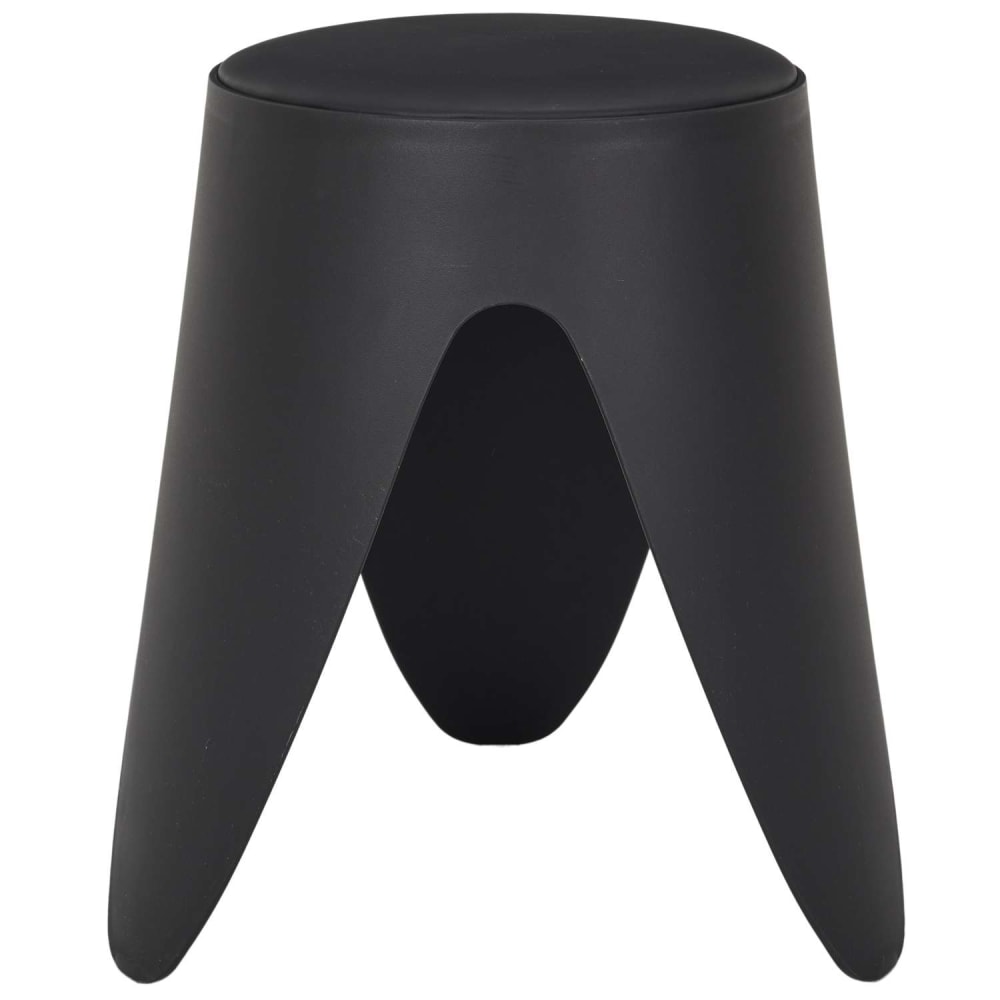 Tabouret d'appoint empilable noir Tabouret d'appoint empilable noir