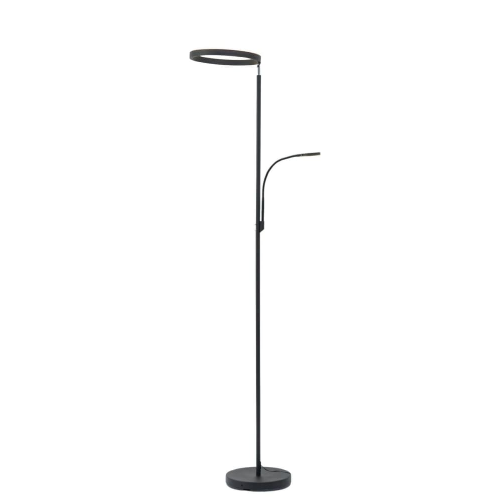 Lampadaire en métal et aluminium noir 180 cm