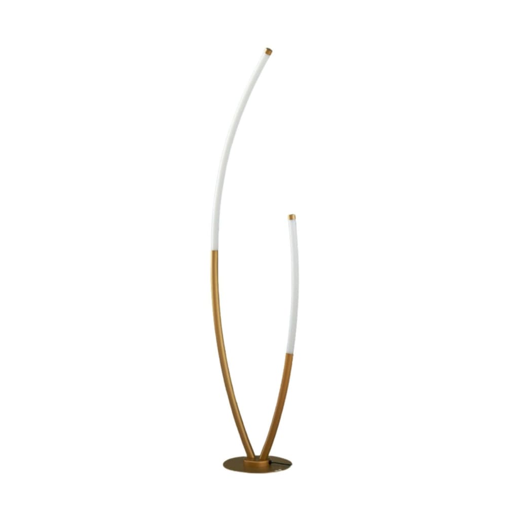 Lampadaire en aluminium, fer et pvc doré / laiton 120 cm
