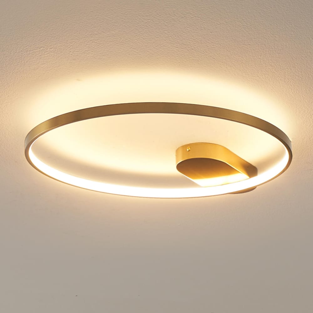 Plafonnier en acier, aluminium et silicone doré / laiton 55 cm — vue 3