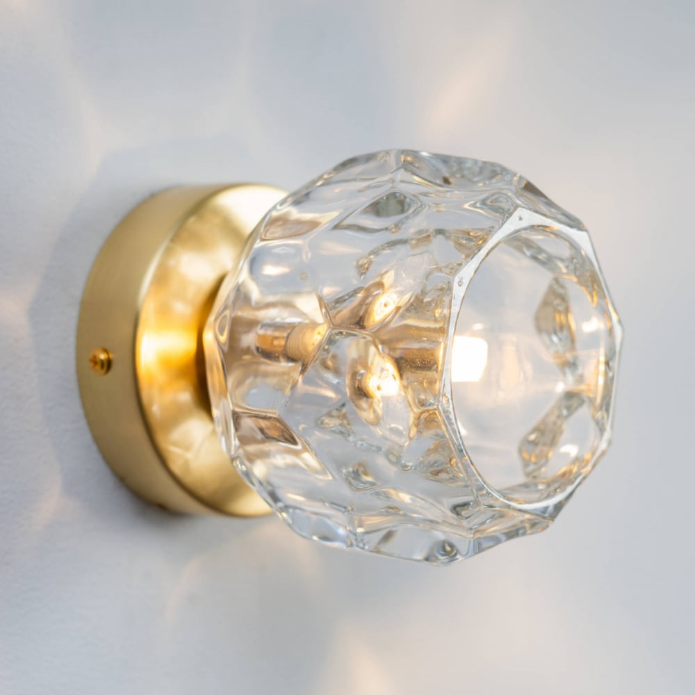Applique en verre doré / laiton 11 cm - Maisons du Monde