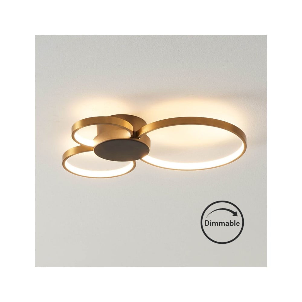 Plafonnier en acier, aluminium et silicone noir et doré 47 cm — vue 4