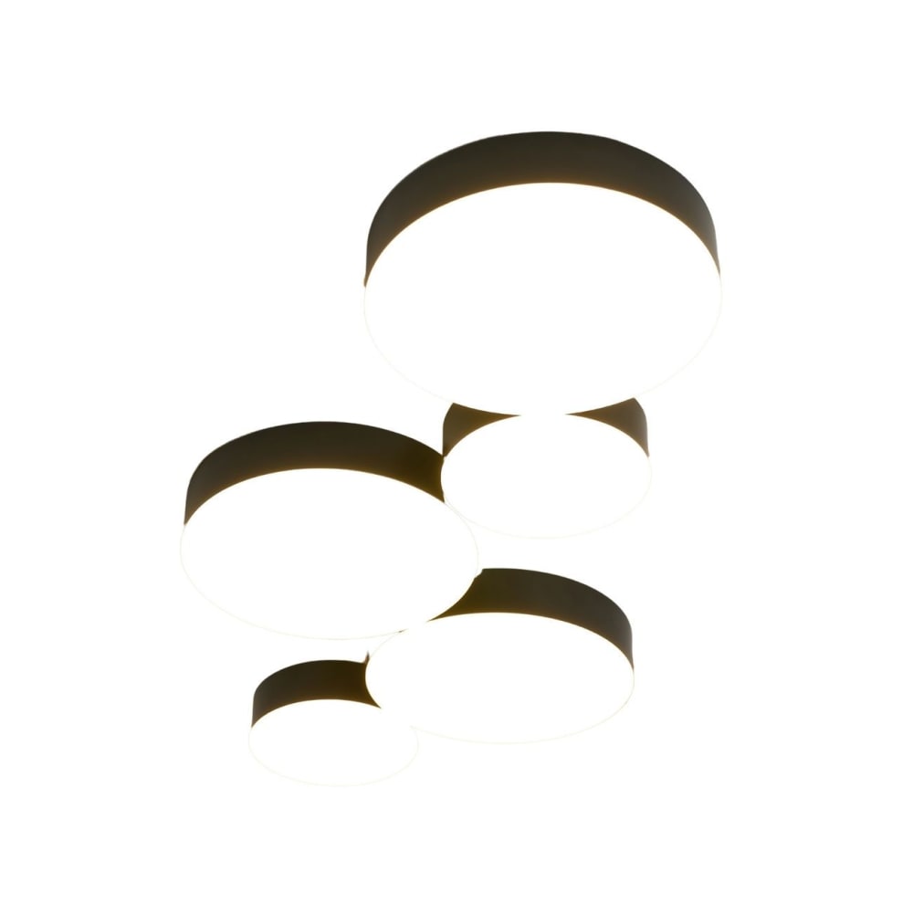 Plafonnier en métal et pvc Noir 53 cm