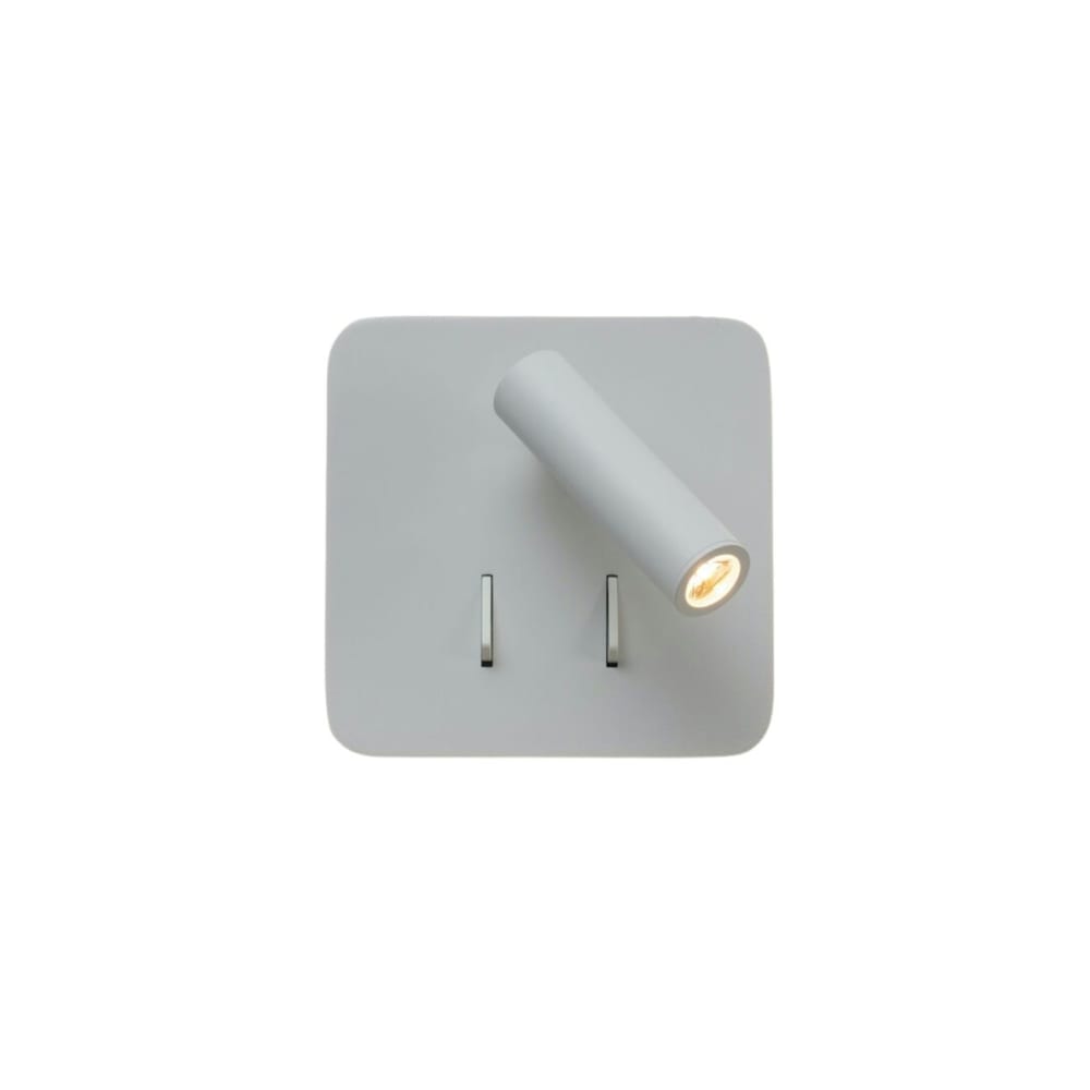 Kosilum Wandleuchte aus Aluminium und Acryl 13 cm, Weiß Weiß Metall