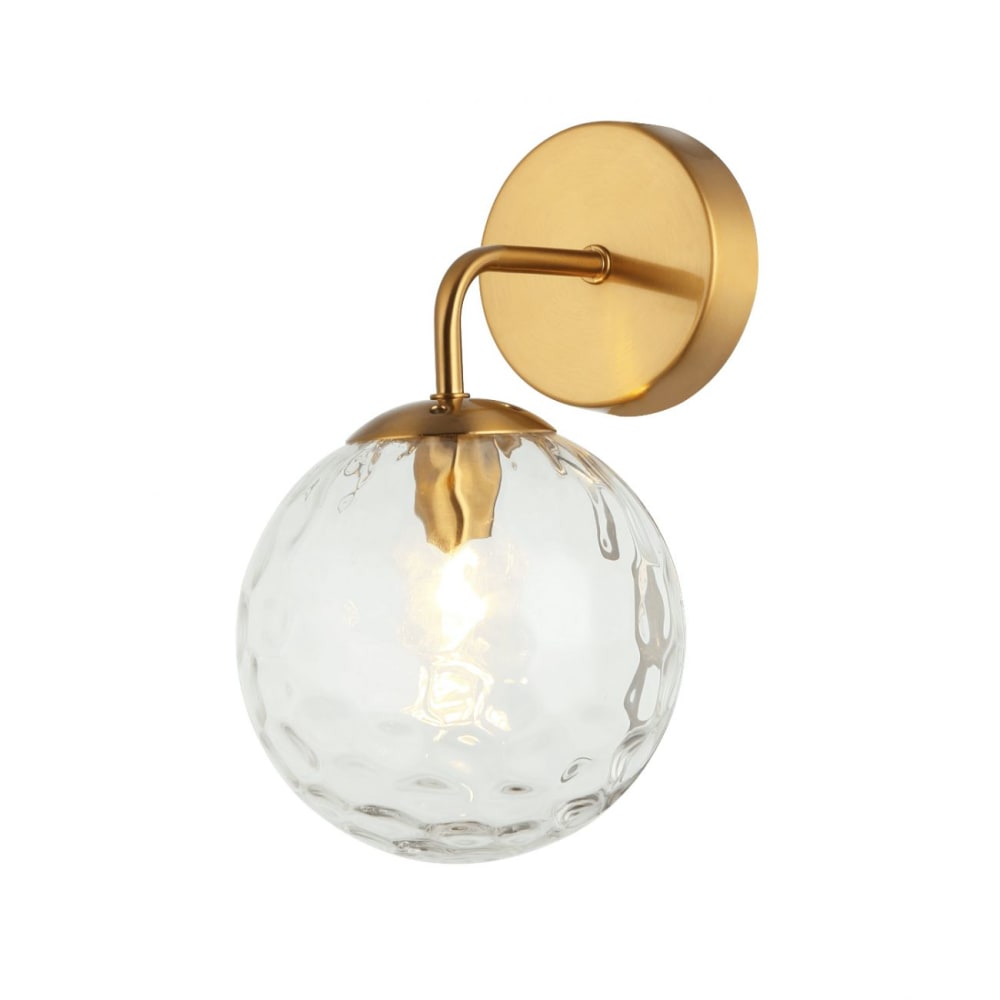 Applique en verre Doré / Laiton 25 cm