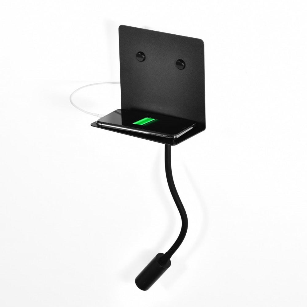 Applique en aluminium noir 16 cm — vue 4