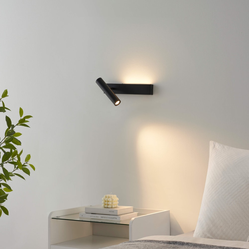 Applique en acier, aluminium et silicone noir 30 cm — vue 4