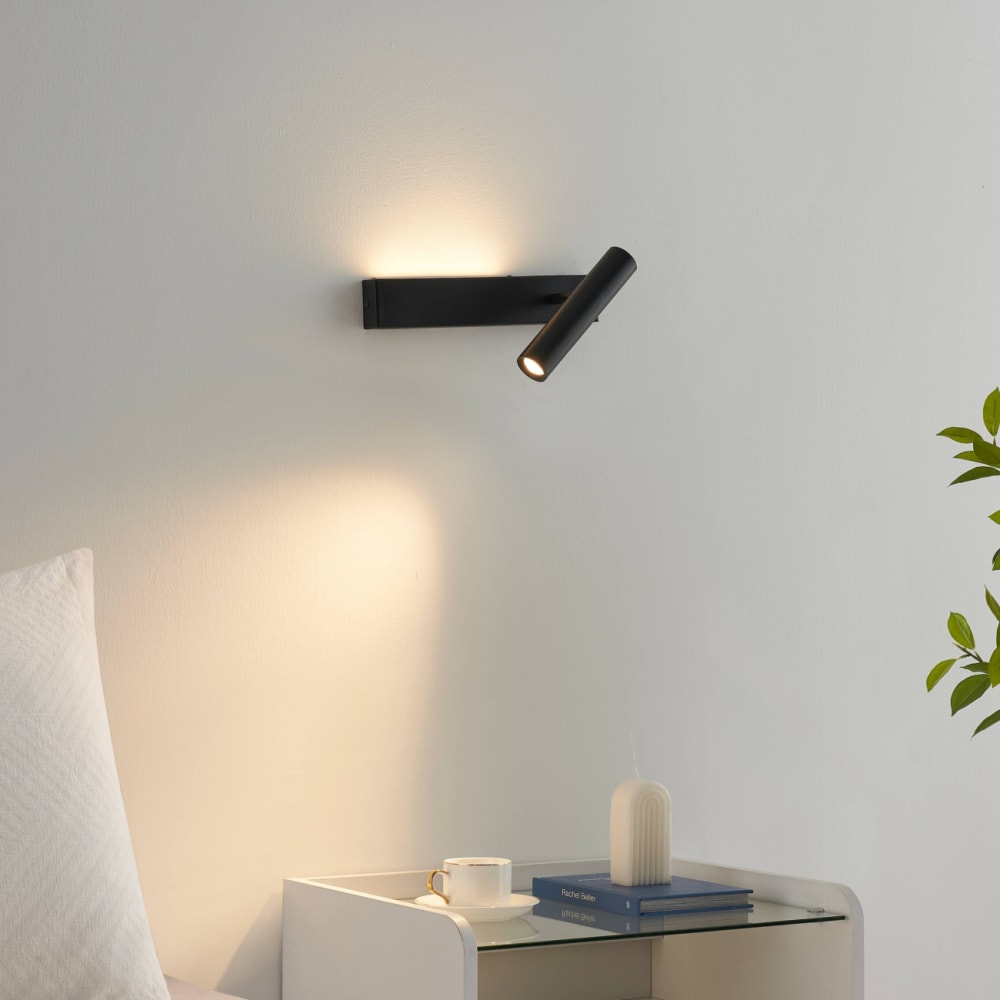Applique en acier, aluminium et silicone noir 30 cm - Maisons du Monde