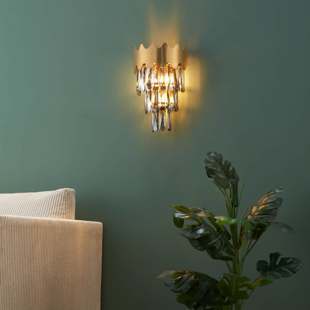 Applique en verre doré / laiton 39 cm - Maisons du Monde