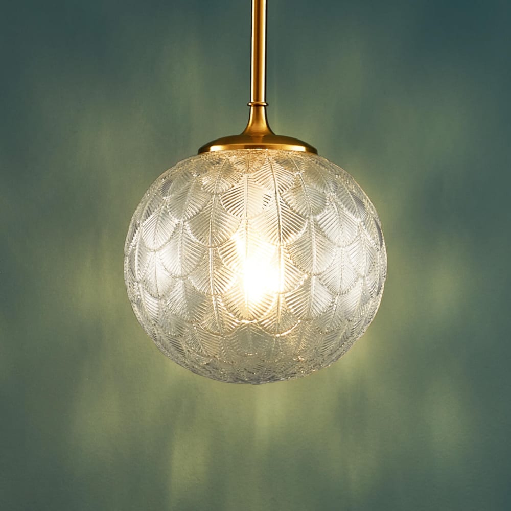 Hängeleuchte aus Metall und Glas 41 cm, Transparent und