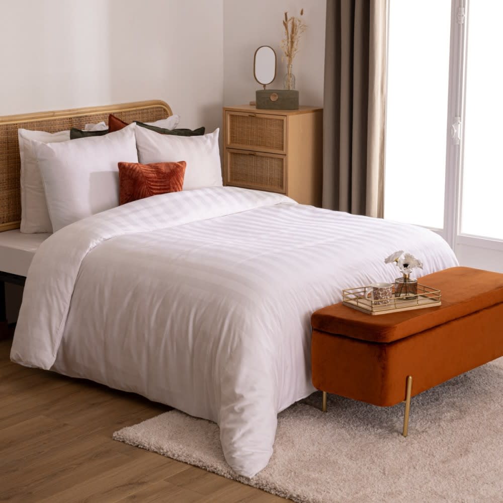 Parure de couette 100% coton imprimée 260x240cm 2 taies