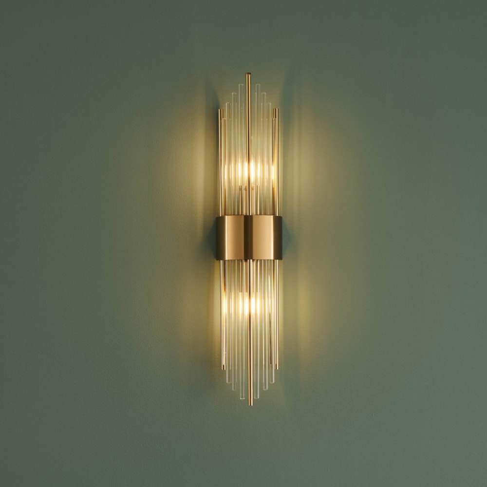 Applique en verre doré / laiton 60 cm — vue 4