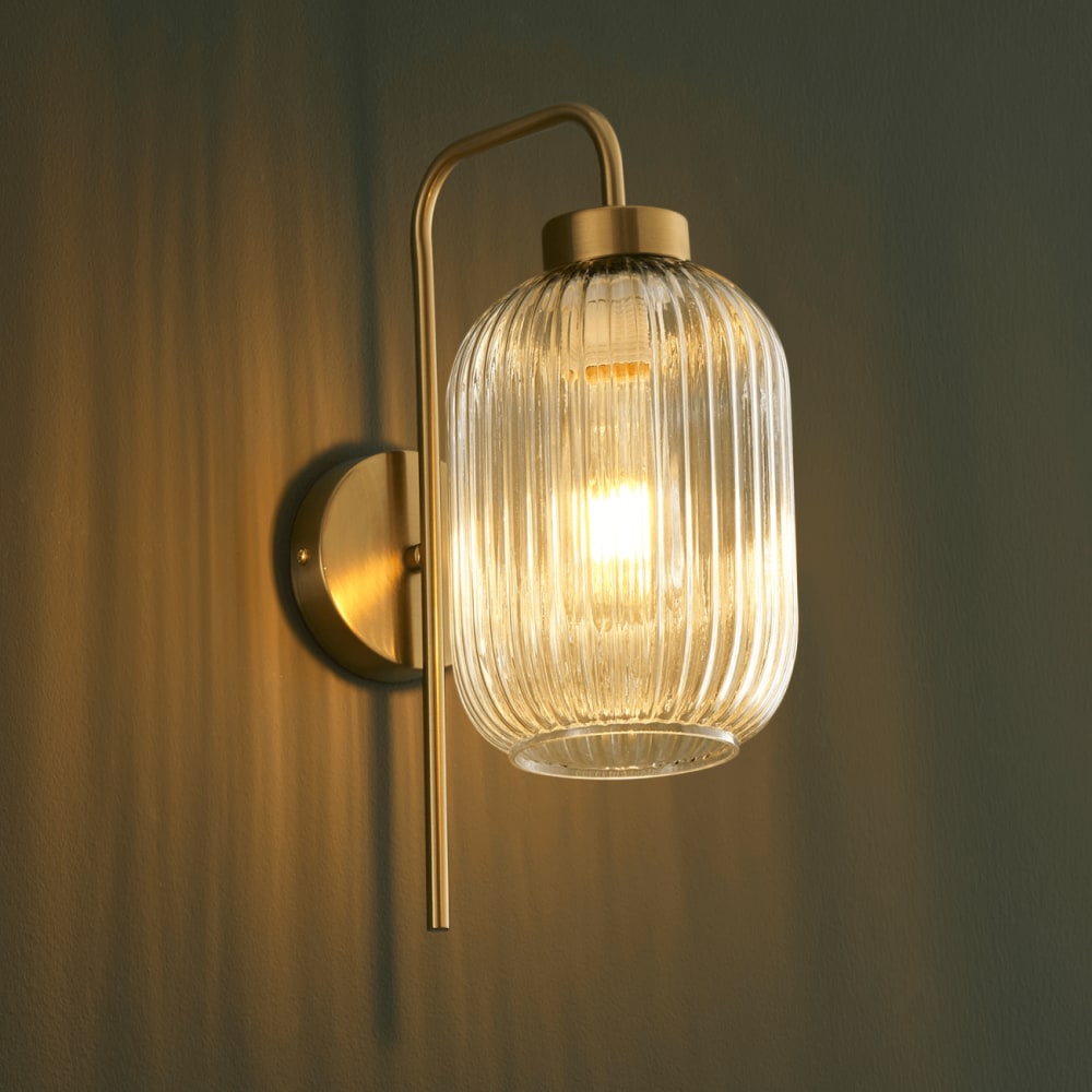 Applique en verre transparent et doré 34.5 cm — vue 4