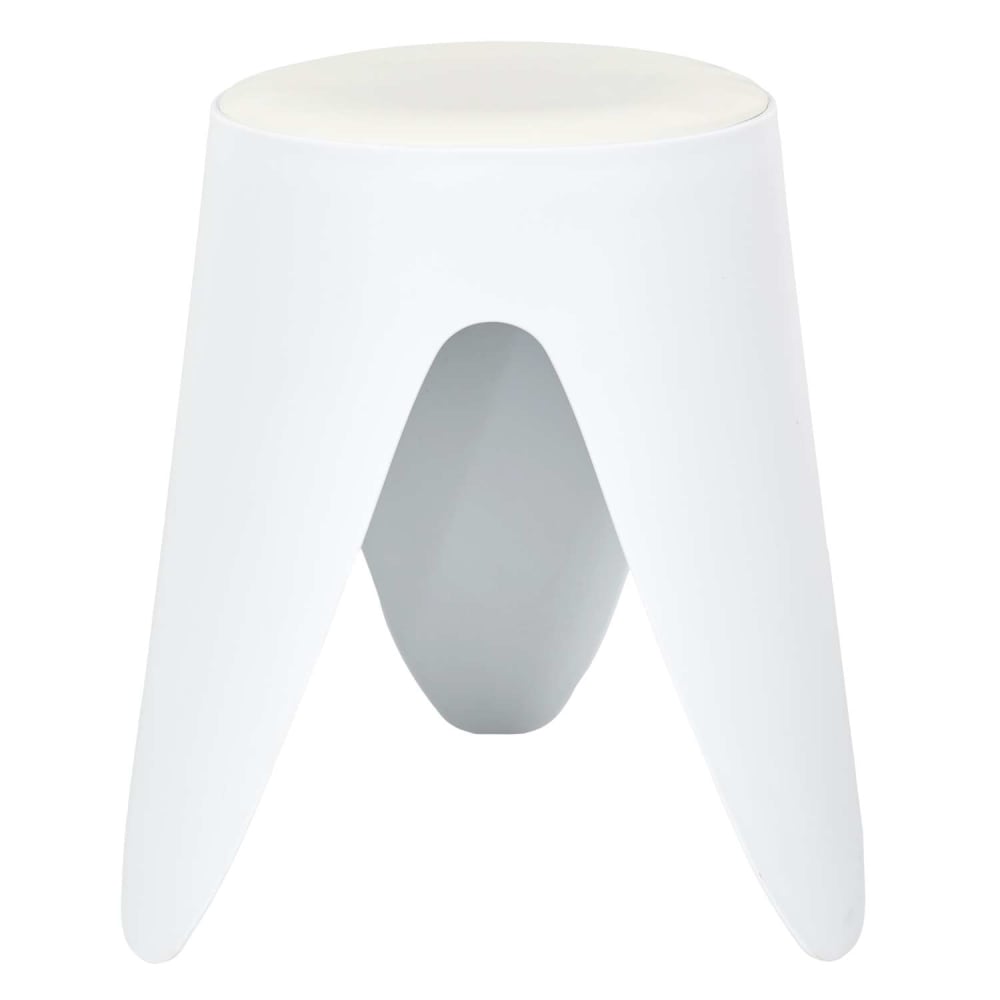 Tabouret d'appoint empilable blanc