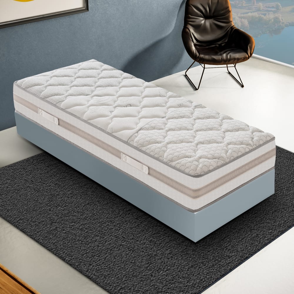 Matratze Taschenfederkern und Memory Foam 90X190 Höhe 25 cm -