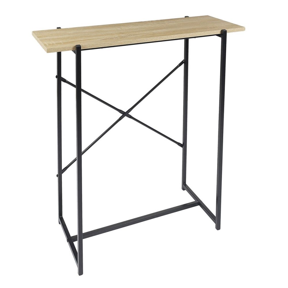 The Home Deco Factory Console métal beige Beige Métal - 80x82x30cm